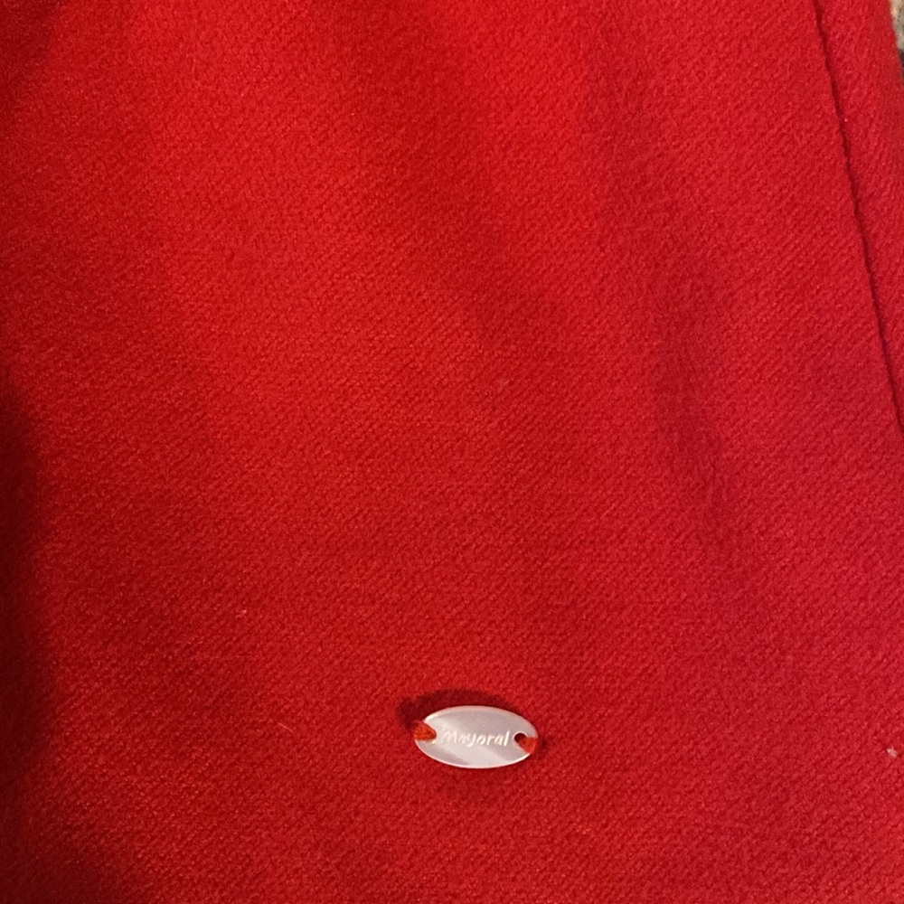 Mayoral Baby Girl Red Plush Coat 12m - Picture 3 of 4